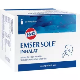 EMSER Solution pour inhalation de saumure pour nébuliseur, 20 pces