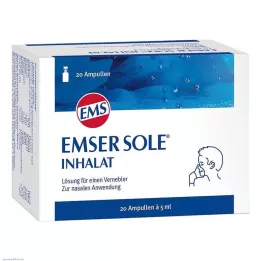 EMSER Solution pour inhalation de saumure pour nébuliseur, 20 pces