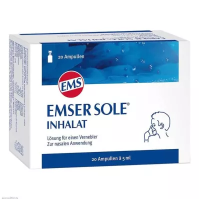 EMSER Solution pour inhalation de saumure pour nébuliseur, 20 pces