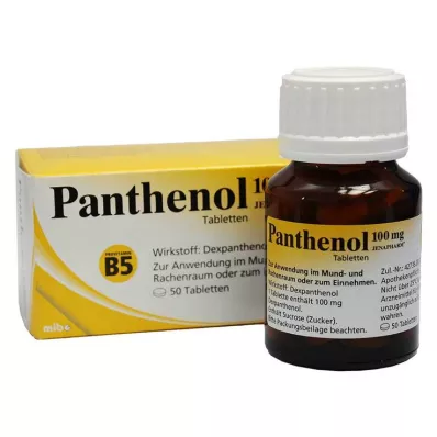 PANTHENOL 100 mg Jenapharm comprimés, 50 pc PANTHENOL 100 mg Jenapharm comprimés, 50 pc