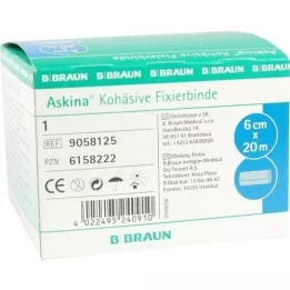 ASKINA Bande de fixation cohésive 6 cmx20 m, 1 pc