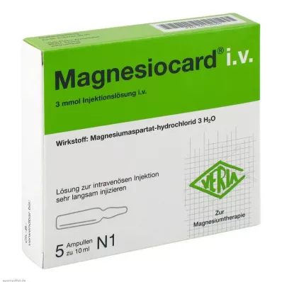 MAGNESIOCARD Solution injectable i.v., 5X10 ml