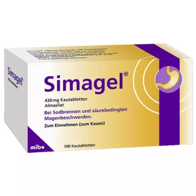SIMAGEL Comprimés à mâcher, 100 pcs SIMAGEL Comprimés à mâcher, 100 pcs