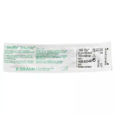 VASOFIX Aiguille brune 18 G 33 mm vert/blanc, 1 pc VASOFIX Aiguille brune 18 G 33 mm vert/blanc, 1 pc