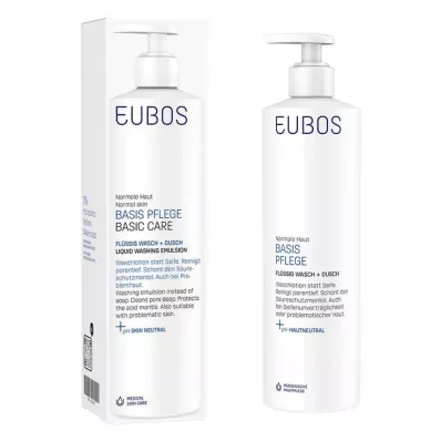 EUBOS FLÜSSIG bleu non parfumé avec doseur, 400 ml