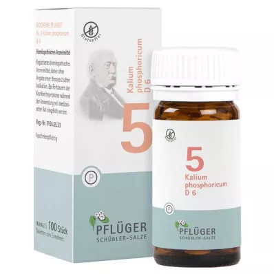 BIOCHEMIE Pflüger 5 Kalium phosphoricum D 6 comprimés, 100 pc BIOCHEMIE Pflüger 5 Kalium phosphoricum D 6 comprimés, 100 pc