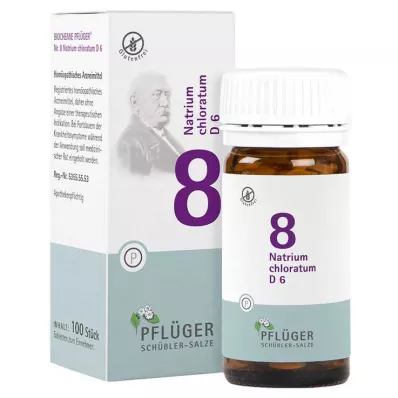 BIOCHEMIE Pflüger 8 Natrium chloratum D 6, 100 comprimés BIOCHEMIE Pflüger 8 Natrium chloratum D 6, 100 comprimés