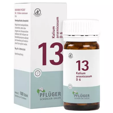 Biochimie Pflueger 13 Potassium arsenic.D 6 comprimés, 100 pc
