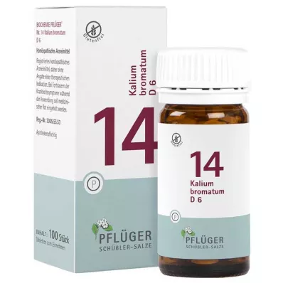 Biochimie Pflueger 14 potassium bromat.D 6 comprimés, 100 pc