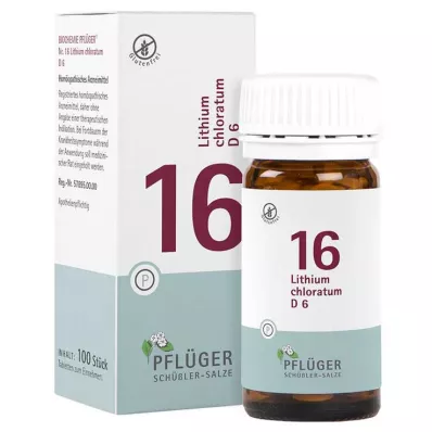 Biochimie Pflueger 16 Lithium chloratum D 6 comprimés, 100 pc
