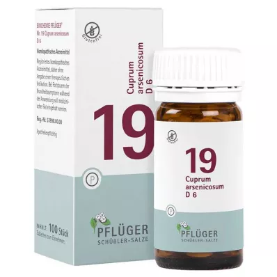 Biochimie Pflueger 19 Cuprum arsenicosum D 6 comprimés, 100 pc Biochimie Pflueger 19 Cuprum arsenicosum D 6 comprimés, 100 pc