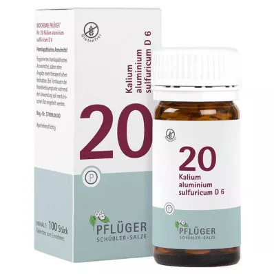 Biochimie Pflueger 20 Potassium aluminium sulfuricum D 6 comprimés, 100 pc Biochimie Pflueger 20 Potassium aluminium sulfuricum D 6 comprimés, 100 pc