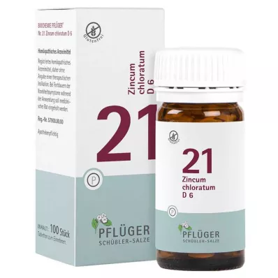 Biochimie Pflueger 21 Zincum chloratum D 6 comprimés, 100 pc