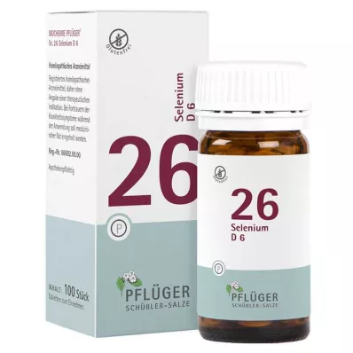 Biochimie Pflueger 26 Sélénium D 6 comprimés, 100 pc Biochimie Pflueger 26 Sélénium D 6 comprimés, 100 pc