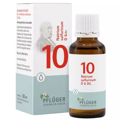 Biochimie Pflueger 10 Natrum sulfuricum D 6 gouttes, 30 ml