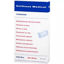 WUNDVERBAND Ypsipor stérile 10x20 cm, 10 pces