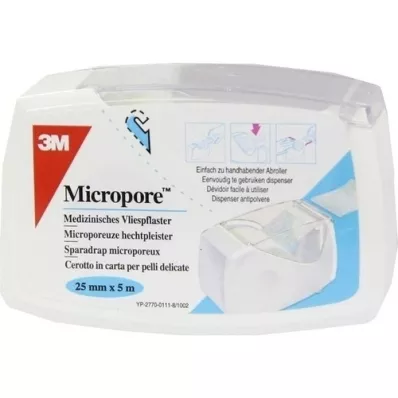 MICROPORE Pansement non tissé 2,5 cmx5 m avec adhésif 1530NP-1SD, 1 pc