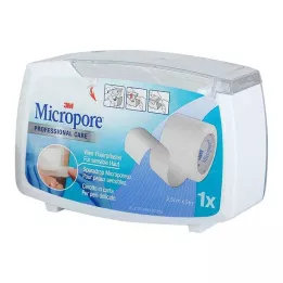 MICROPORE Pansement non tissé 2,5 cmx5 m avec adhésif 1530NP-1SD, 1 pc