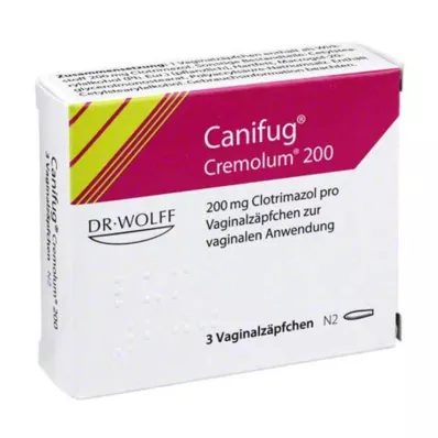 Canifug Cremolum 200 suppositoires vaginaux, 3 pc