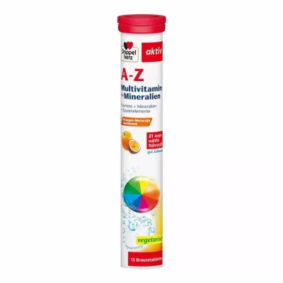 DOPPELHERZ Comprimés effervescents A-Z Multivitamines+Minéraux, 15 comprimés