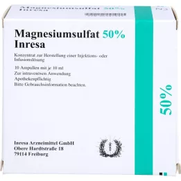 MAGNESIUMSULFAT 50% Inresa Concentration pour injection/infusion, 10X10 ml