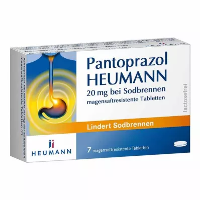 Pantoprazole HEUMANN 20 mg pour les brûlures destomac, 7 pc