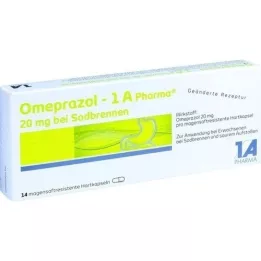 OMEPRAZOL-1A Pharma 20 mg contre les brûlures destomac HKM, 14 pces