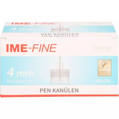 IME-Canule fine Universal Pen 31 G 4 mm, 100 pces