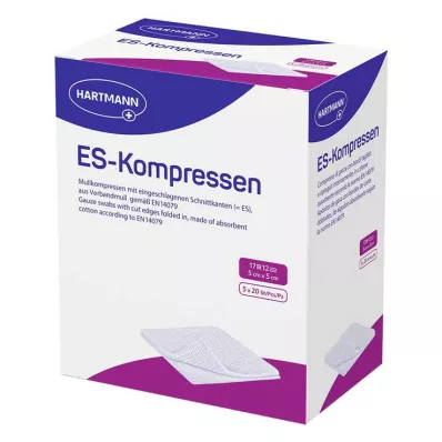 ES-KOMPRESSEN Stérile 5x5 cm, paquet de 12, 5X20 pces