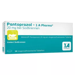 PANTOPRAZOL-1A Pharma 20mg contre les brûlures destomac msr.Tab, 14 pc