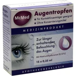 MCMED Gouttes pour les yeux, pipettes monodose, 15X0.35 ml
