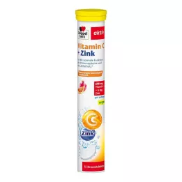 DOPPELHERZ Comprimés effervescents de vitamine C+zinc, 15 pièces