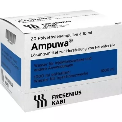 AMPUWA Ampoules en plastique pour injection/perfusion, 20X10 ml