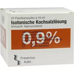 KOCHSALZLÖSUNG Solution injectable 0,9% Pl.Fresenius, 20X10 ml