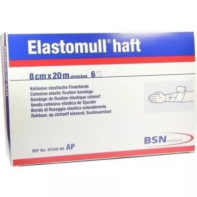 ELASTOMULL Bande de fixation haft 8 cmx20 m, 6 pces