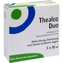 THEALOZ Gouttes oculaires Duo, 3X10 ml