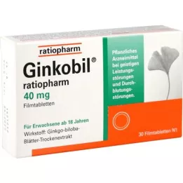 GINKOBIL-ratiopharm 40 mg comprimés pelliculés, 30 pc