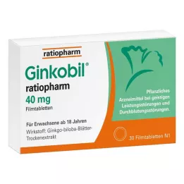GINKOBIL-ratiopharm 40 mg comprimés pelliculés, 30 pc