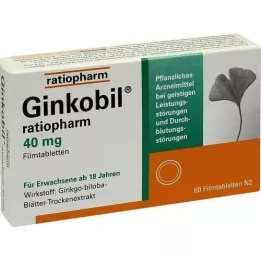GINKOBIL-ratiopharm 40 mg comprimés pelliculés, 60 comprimés