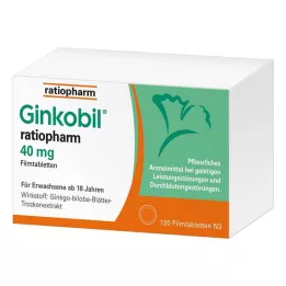 GINKOBIL-ratiopharm 40 mg comprimés pelliculés, 120 pc