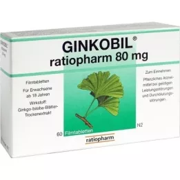 GINKOBIL-ratiopharm 80 mg comprimés pelliculés, 60 comprimés