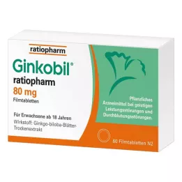 GINKOBIL-ratiopharm 80 mg comprimés pelliculés, 60 comprimés
