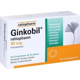 GINKOBIL-ratiopharm 80 mg comprimés pelliculés, 120 pc