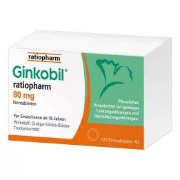 GINKOBIL-ratiopharm 80 mg comprimés pelliculés, 120 pc