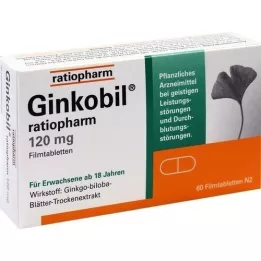 GINKOBIL-ratiopharm 120 mg comprimés pelliculés, 60 pc