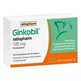 GINKOBIL-ratiopharm 120 mg comprimés pelliculés, 60 pc