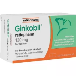 GINKOBIL-ratiopharm 120 mg comprimés pelliculés, 120 pc
