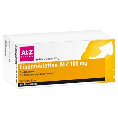 EISENTABLETTEN AbZ 100 mg comprimés pelliculés, 50 pc