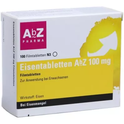 EISENTABLETTEN AbZ 100 mg comprimés pelliculés, 100 pc