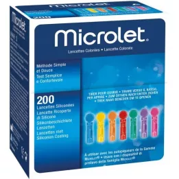 MICROLET Lancettes colorées, 200 pièces